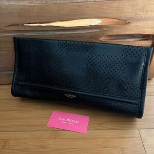 Isaac Mizrahi - Leather Kay Check Perforated Clutch